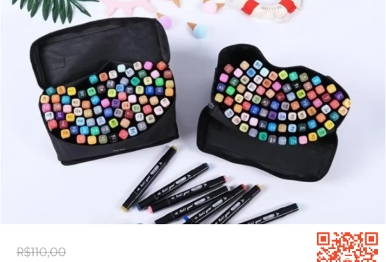 [Dê vida aos seus desenhos com o Kit com 80 Canetas de Duas Pontas para]