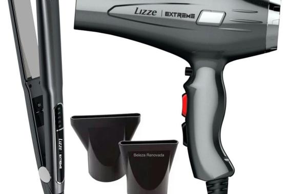 [Kit Lizze Extreme Prancha TITANIUM 480 ºF + Secador 2400W]