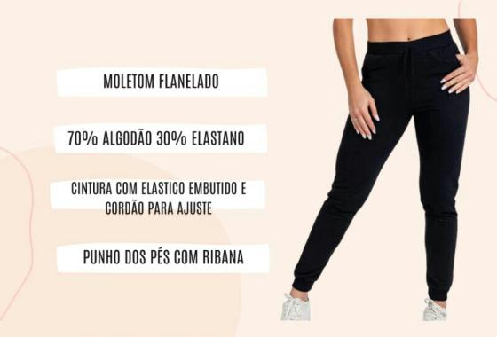 [Calça Moletom Jogger Feminina Academia Treino ]