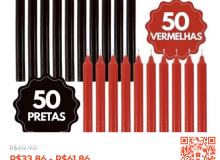 [? OFERTA IMPERDÍVEL NA SHOPEE! ?  ????? Kit de Velas Palito – Vermelha]