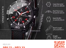 [Confira Relógio Esportivo Masculino Resistente À Água , Leve , Pulseir]